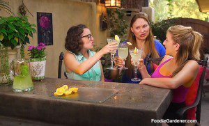 Toasting herbal cocktail foodie gardener