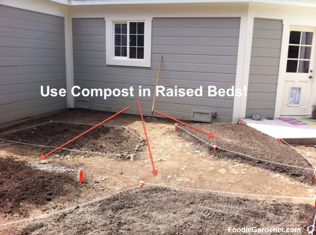 Compost in raised garden beds foodie gardener