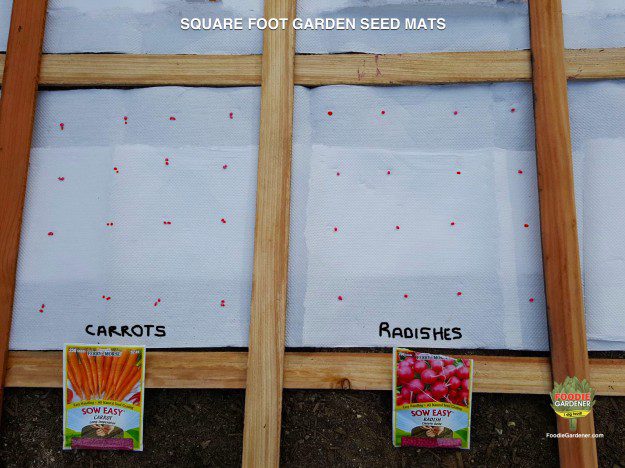SEED-MATS-CARROTS-RADISHES-FOR-SQUARE-FOOT-GARDEN-WITH-COLOR-SEEDS-FERRY-MORSE-FOODIE-GARDENER-BLOG